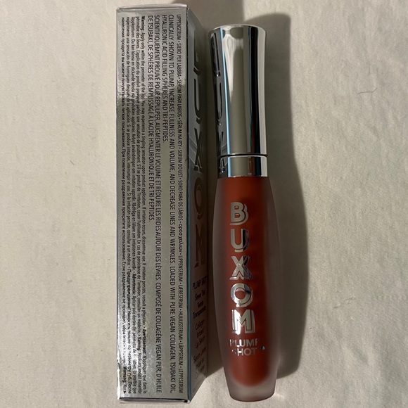 💋NIB💋 BUXOM Plump Shot Sheer Tint Collagen-Infused Lip Serum in Plush Peach - Picture 8 of 12